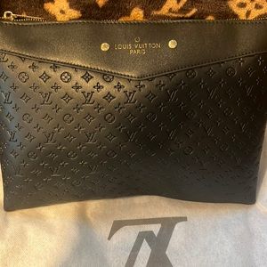 Black LV clutch bag new with tags and dust bag
